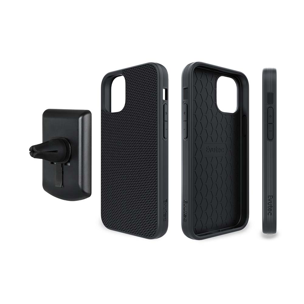 Ballistic Nylon Case For iPhone 12 Mini With AFIX Mount - Black      