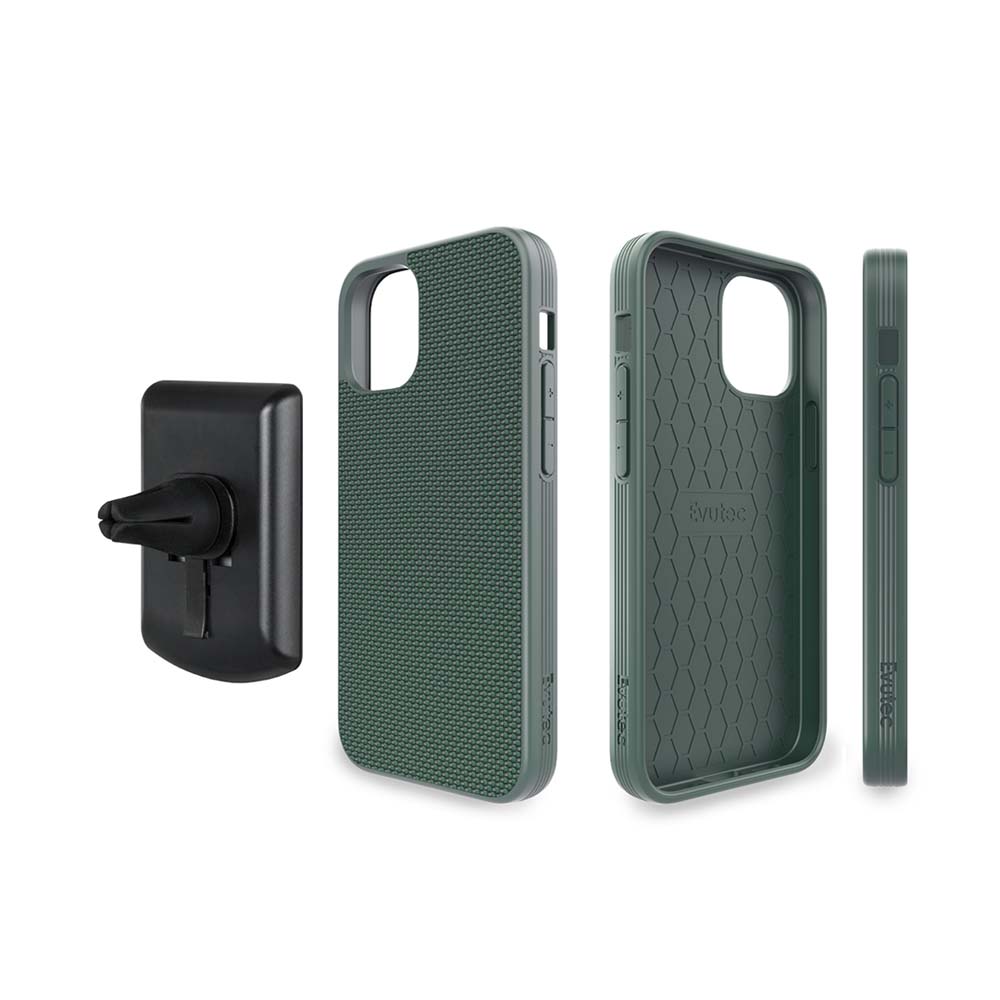 Ballistic Nylon Case For iPhone 12 Mini With AFIX Mount - Green