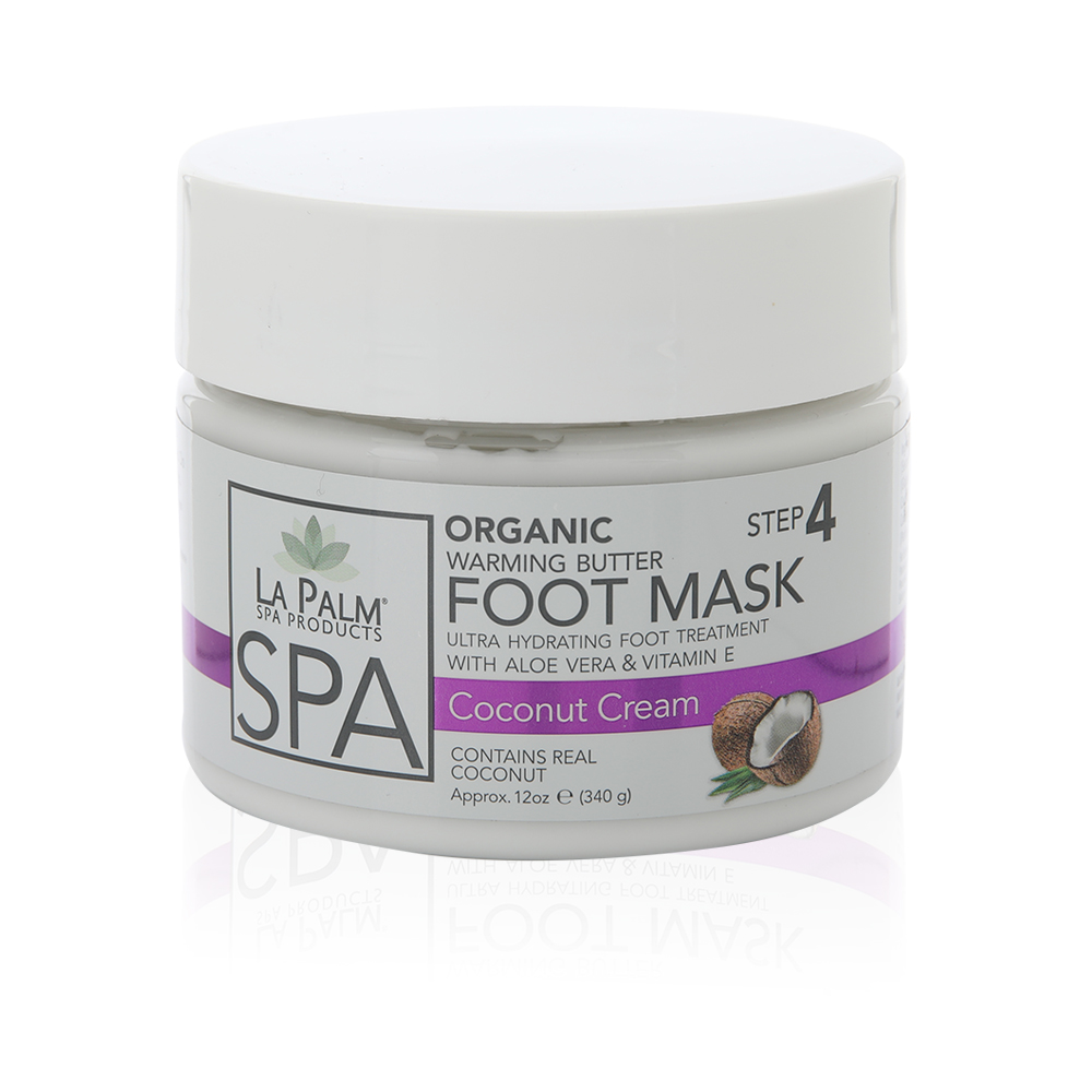 Organic Warming Butter Foot Mask - Coconut Cream - 12 Oz   