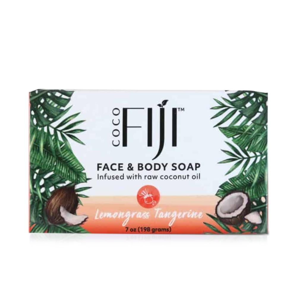 Face & Body Infused With Raw Coconut Oil Bar Soap - Lemongrass Tangerine