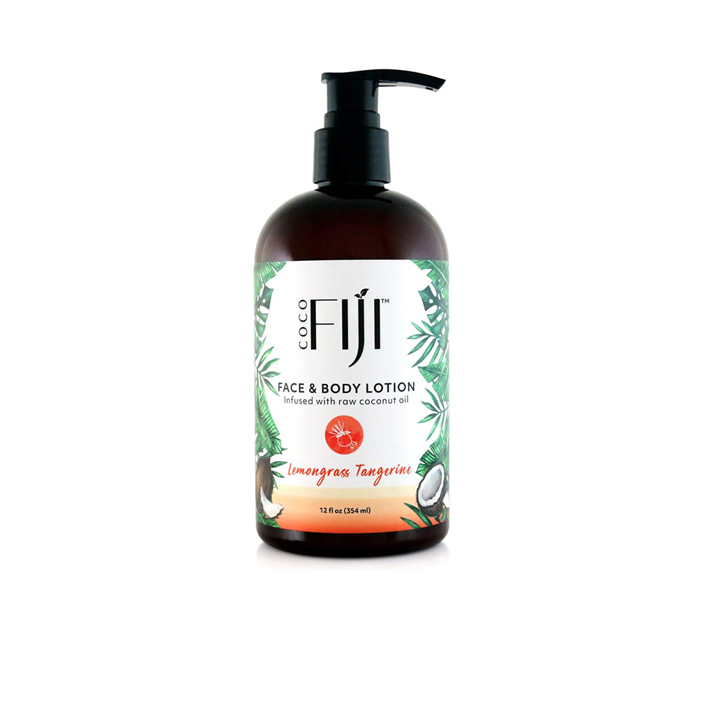 Face & Body Lotion Infused With Raw Coconut Oil - Lemongrass Tangerine - 354ml