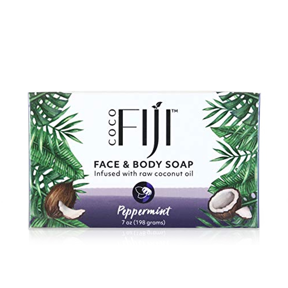 Face & Body Infused With Raw Coconut Oil Bar Soap - Peppermint