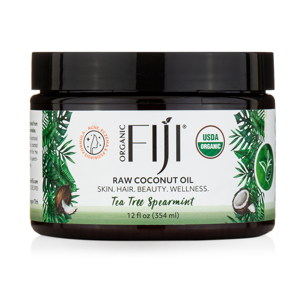 Certified Organic Whole Body Raw Coconut Oil - Tea Tree Spearmint - 354ml