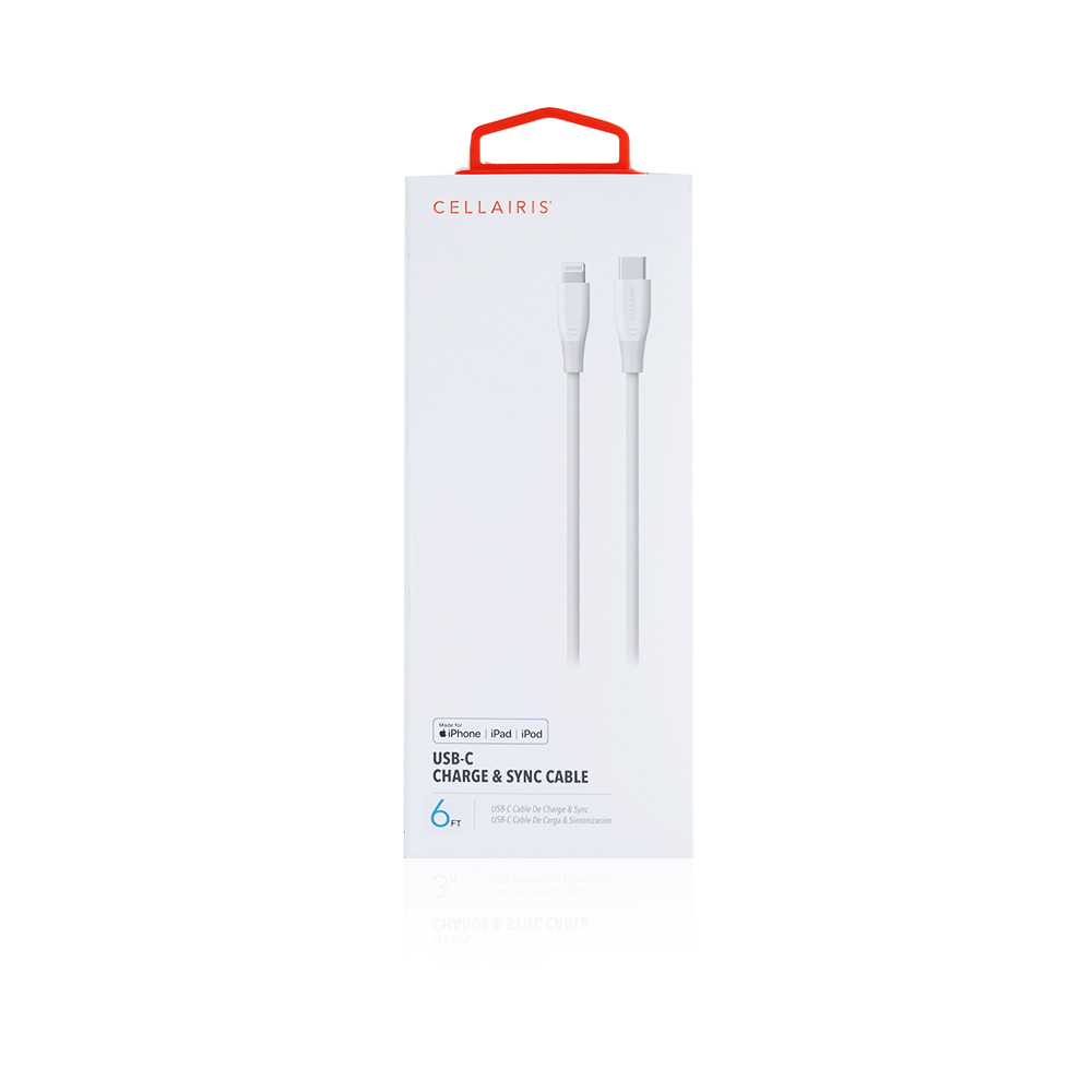 Premium Data Cable Mfi Lighting To Type-C - 6ft - White