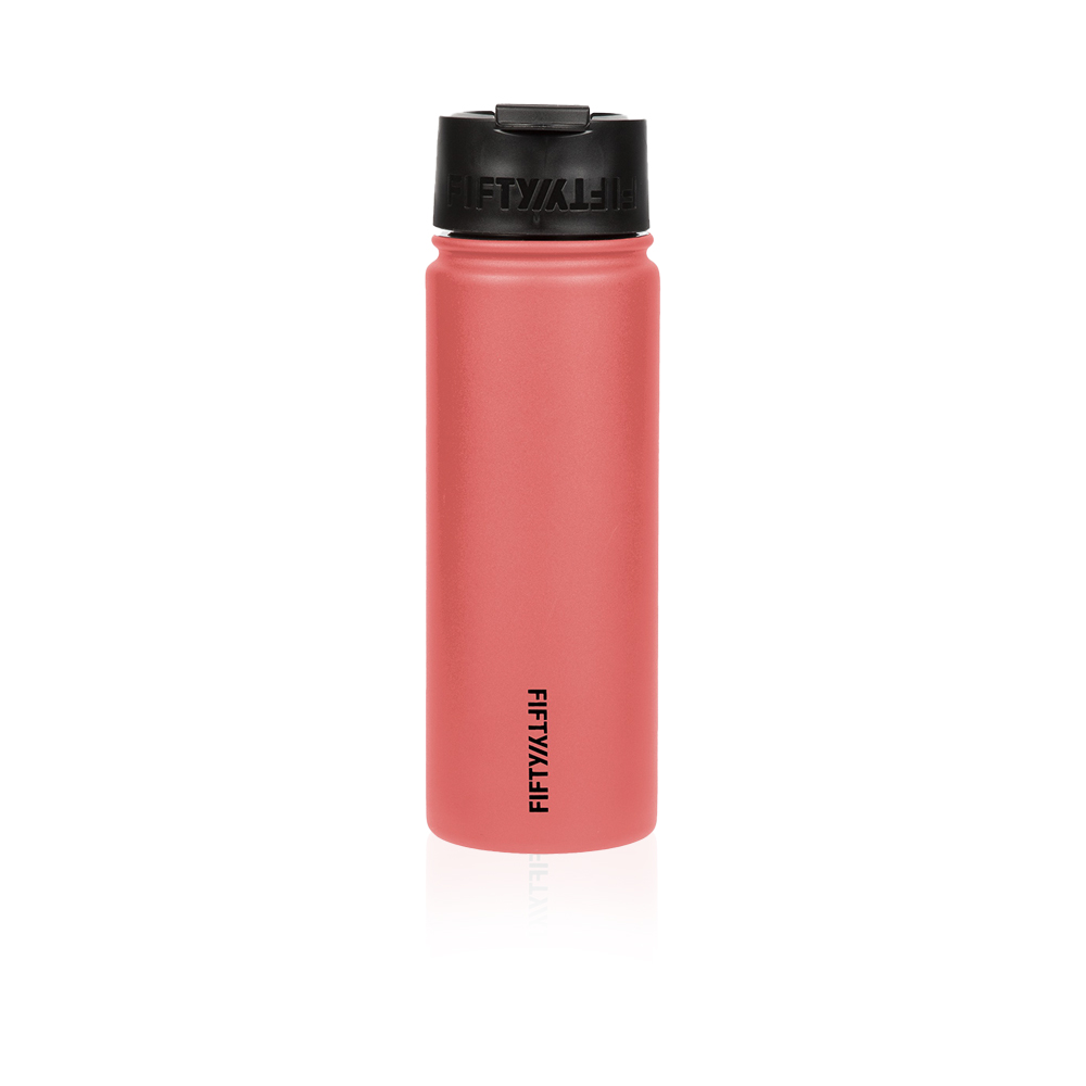 Bottle With Wide Mouth Flip Lid - 20oz - Coral