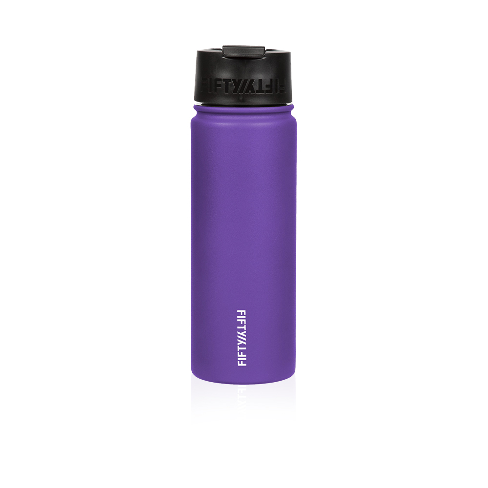 Bottle With Wide Mouth Flip Lid - 20oz - Purple 