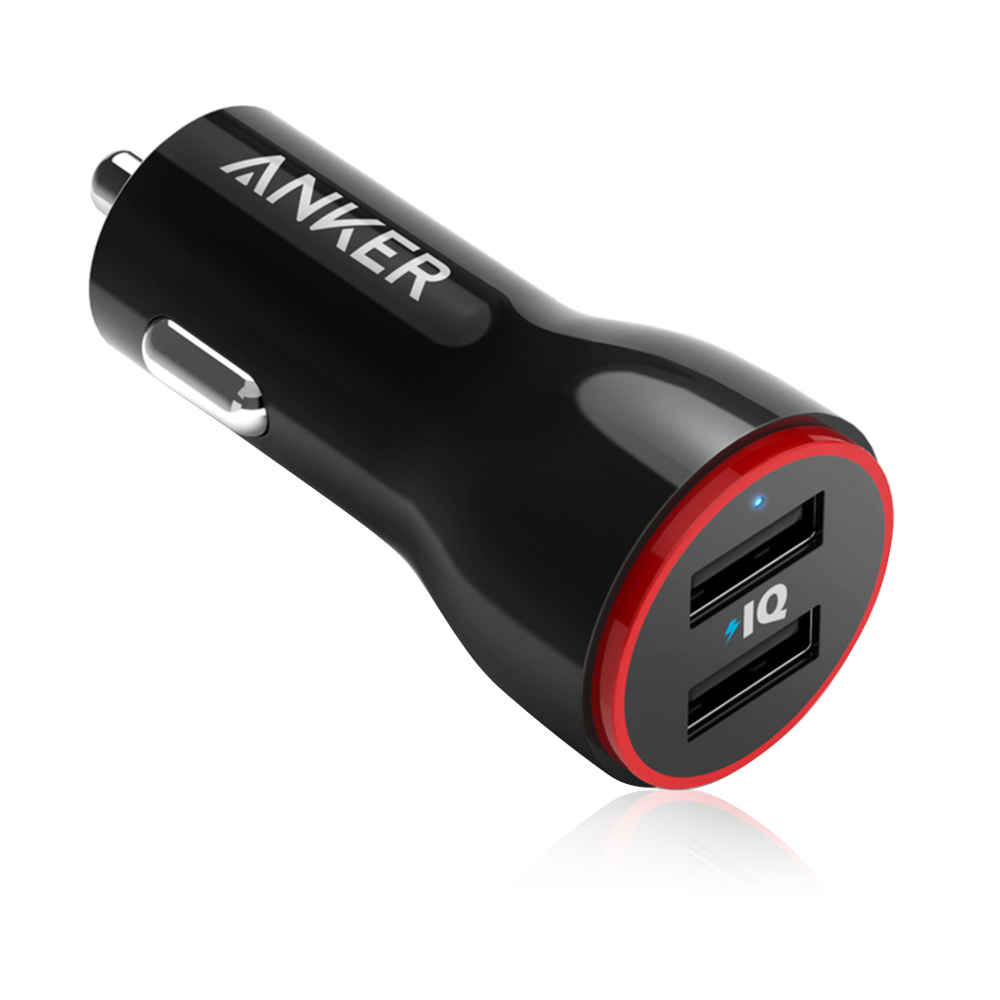 Powerdrive 2 Dual Port Car Charger 24w - Black