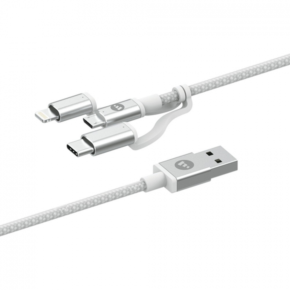 3-In-1 Charging Cable - 1m - White