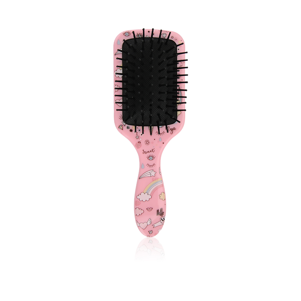 Unicorn Patterned Hair Brush - Pink 