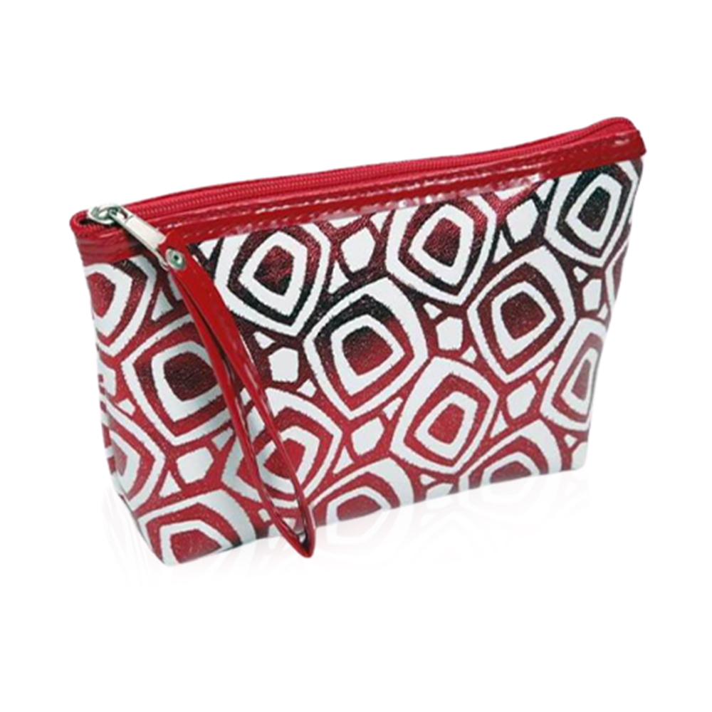 Makeup Bag - Red and White