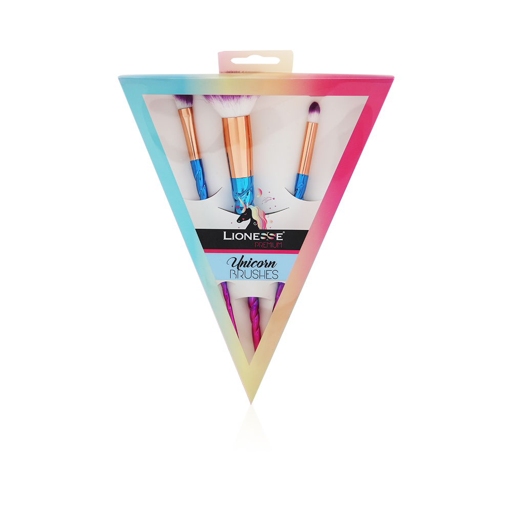 Unicorn Makeup Brush Set Of 3pcs