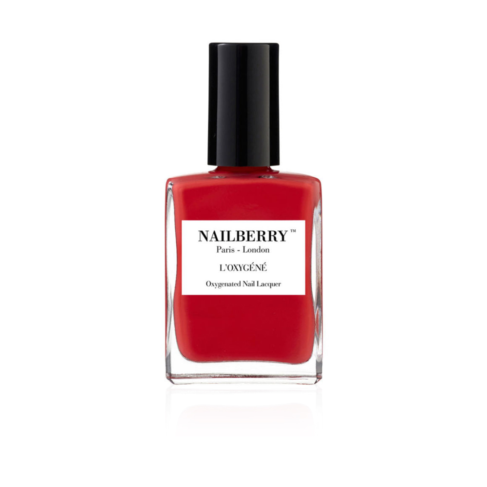 Oxygenated Nail Polish - Pop My Berry - Bright Orange Red   