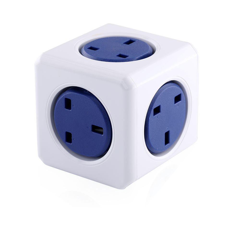 PowerCube Extended UK 5x Plug - 1.5m - Blue