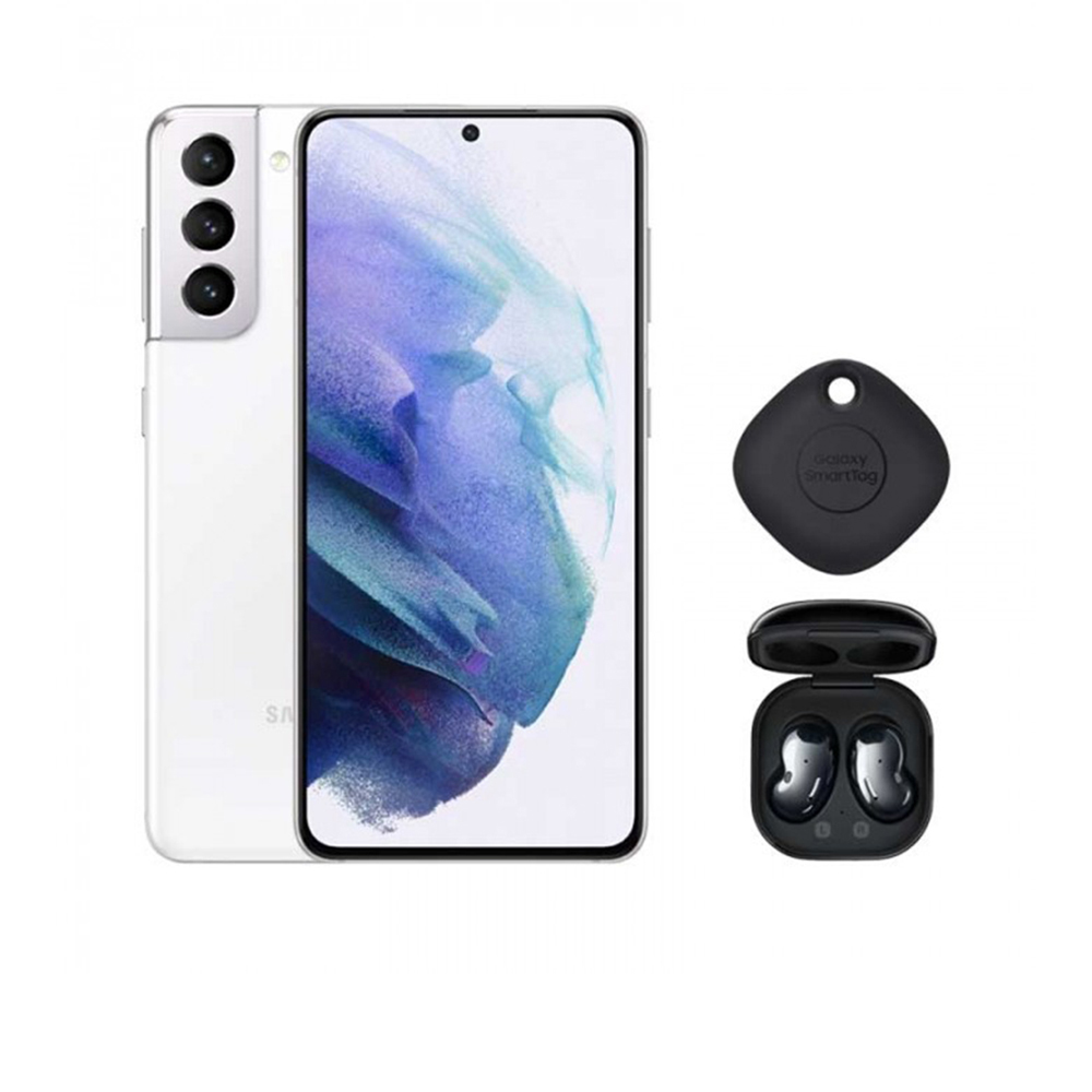 Galaxy S21 with Smart Tag + Buds Live - White