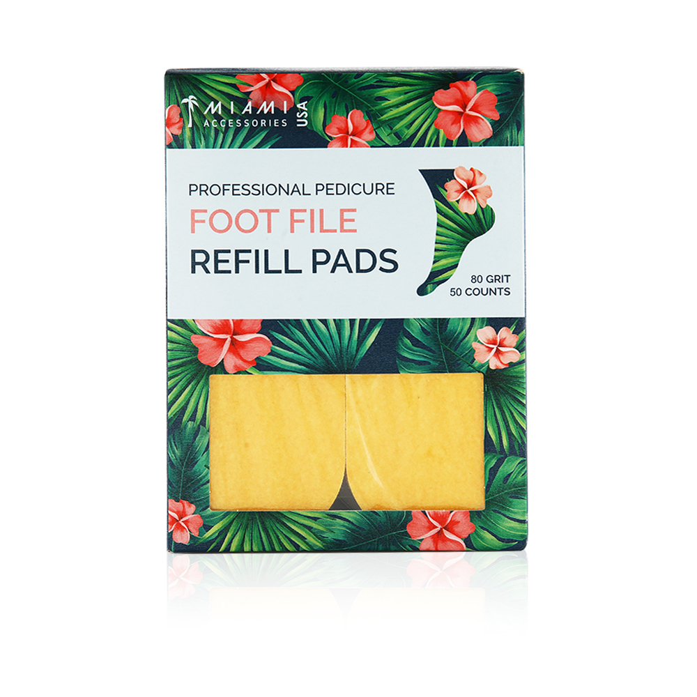 Foot File Refill Pads Grit - 80 Pcs - Yellow