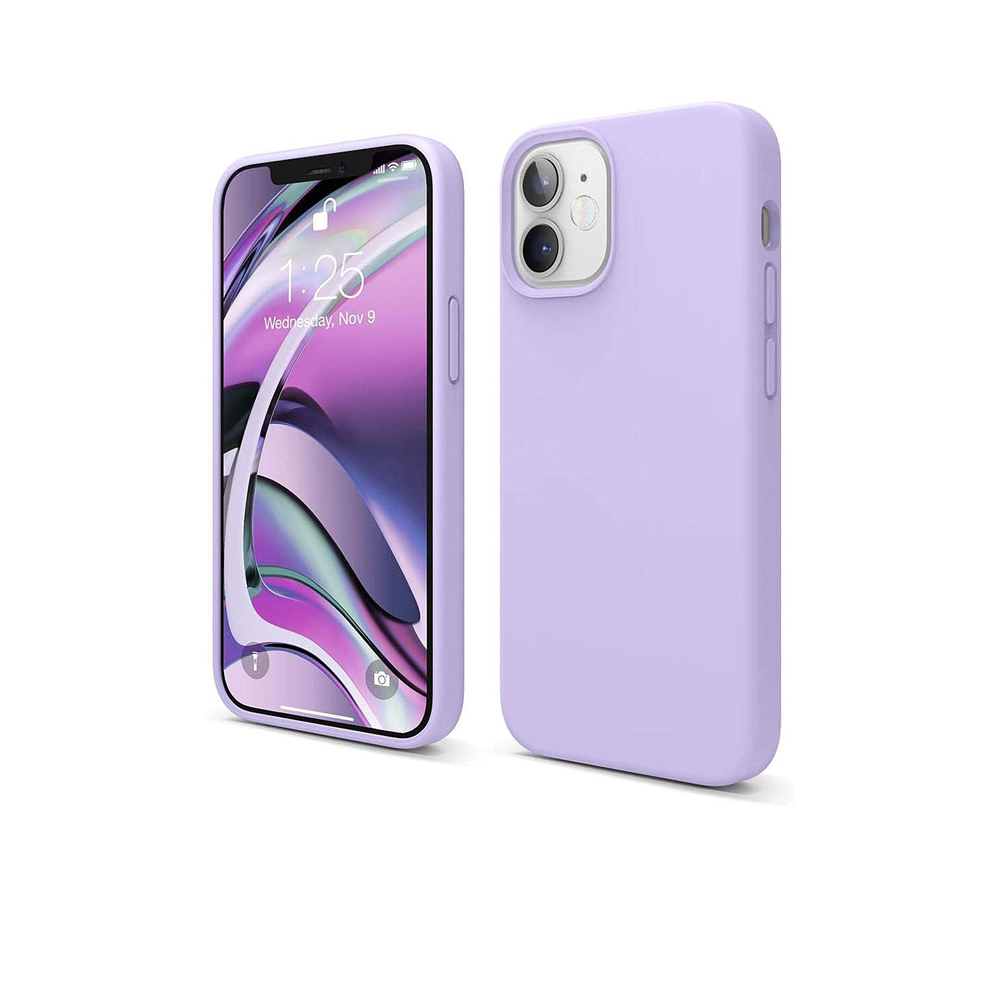 Liquid Silicone Case For iPhone 12 Mini - Lavender
