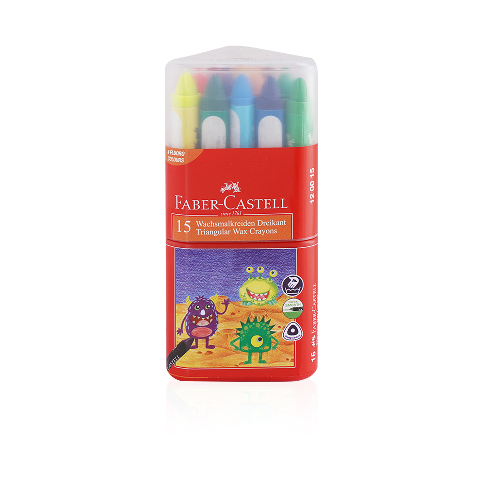 Grip Wax Crayons - 15 Colours