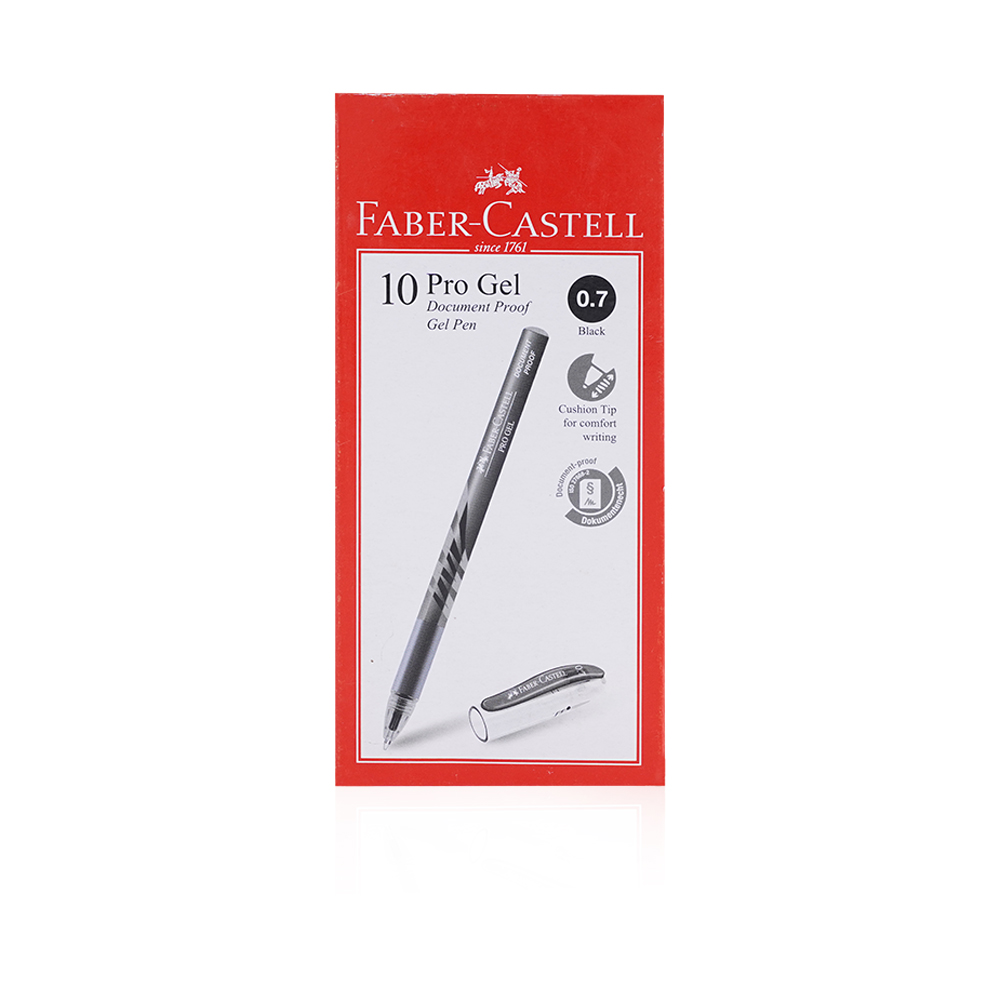 Pen Gel 0.7mm - Black - 10 Pcs