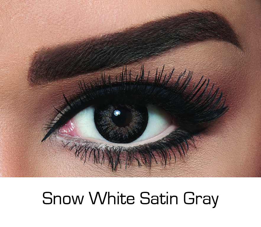 Contact Lenses Snow White Satin Gray Monthly