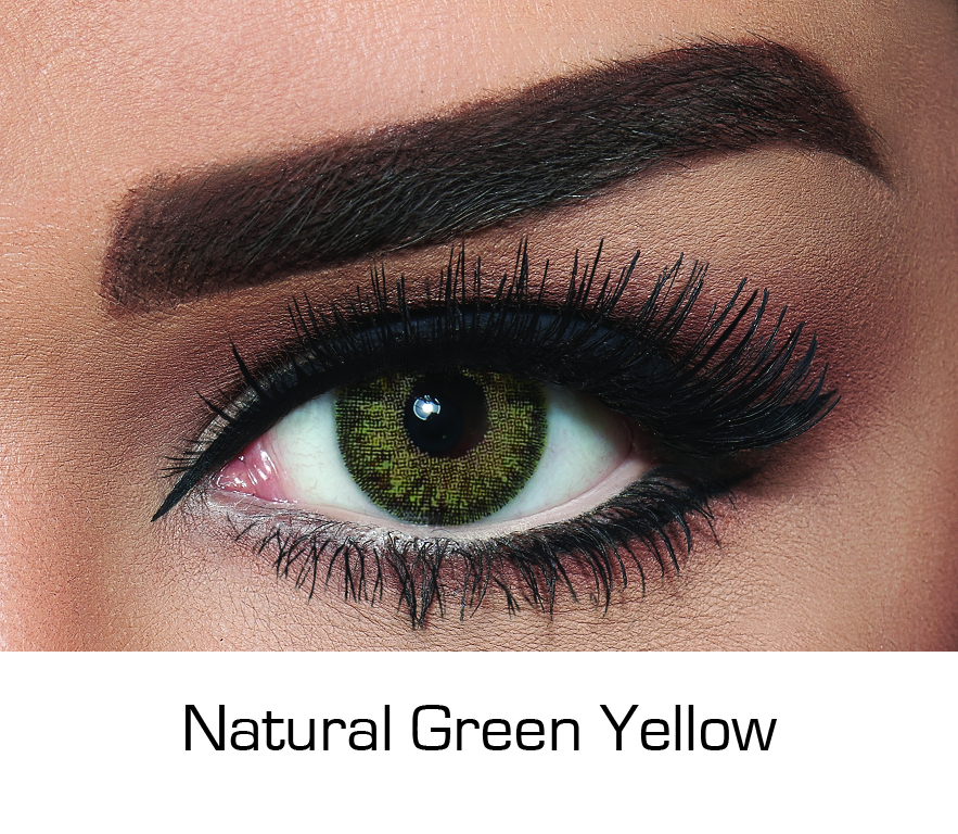 Contact Lenses Natural Green Yellow  Monthly